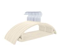 MIZGI Premium Velvet Hangers 30 Pack Heavyduty- Non Slip No Shoulder Bump Suit Hanger - Chrome Hooks,Space Saving Clothes Rounded Shape for Coat,Sweater,Jackets,Pants