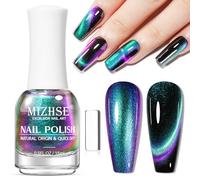 MIZHSE Nail Polish, 15ml Cat Eye Quick Dry Nail Varnish No Need Lamp Cure for DIY Nails Art At Home Salon Manicure