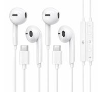 Mizi 2 Pack USB C Headphones - Wired Earphones with Microphone & Volume Control, USB Type-C Earbuds Compatible with iPhone 17/16/15 Pro Max/Plus/Air, iPad Pro/Air, Galaxy S25/S24/S23/S22/S21, White