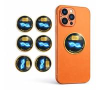Mizi (6-Pack) Silicone Adhesive Stickers for Phones, Laptops & Electronic Devices - Slim, Lightweight Stick-On Patches for Mobile Phones, Tablets, Computers & Accessories - Black