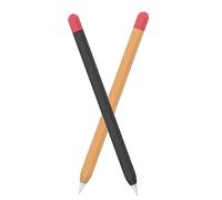 Mizi Apple Pencil Pro (2024) & Apple Pencil 2nd Generation Duotone Case Cover Silicone Sleeve Skin - (Black, Orange)