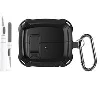 Mizi Case for Samsung Galaxy Buds3 FE (2025) / Buds3 (2024) / Buds3 Pro (2024) with Cleaning Kit, Full Body Shockproof Hard Protection Design, Wireless Charging & Secure Lock Clip - Black