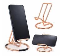 Mizi Cell Phone Stand for Desk - Metal Mobile Phone Holder Compatible with iPhone, iPad, Switch & All Smartphones - Cute, Classy Stylish Display Stand - Rose Gold