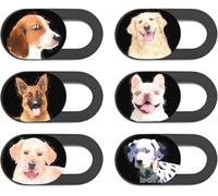 Mizi Webcam Privacy Cover Slide [6 Pack], Cute Camera Blocker Sticker, Protect Your Privacy and Security for Computer, Laptop, Tablets & Phones - Dog