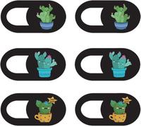 Mizi Webcam Privacy Cover Slide [6 Pack], Cute Camera Blocker Sticker, Protect Your Privacy and Security for Computer, Laptop, Tablets & Phones - Plant 04