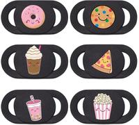 Mizi Webcam Privacy Cover Slide [6 Pack], Cute Camera Blocker Sticker, Protect Your Privacy and Security for Computer, Laptop, Tablets & Phones - Food