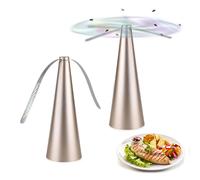 mizikuu 2 Pack Fly Fans for Tables, Portable USB Fly Repellent Fan with Soft Holographic Blades Bug Fan for Outdoor Tables for Outdoor Indoors, Party, Barbecues and Picnics