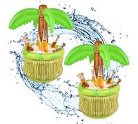 mizikuu 2 Pack Inflatable Palm Tree Cooler, PVC Inflatable Palm Tree Drinks Cooler Beach Pool Party Accessories Inflatable Coconuts Tree Ice Bucket Floating Drink Holder Beer Cooler for Summer Party