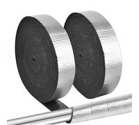 mizikuu 2 Pack Pipe Insulation Wrap, 10m x 5cm Pipe Insulation Tape Insulation Tape Self Adhesive Foam and Foil Pipe Wrap for Winter Freeze and Summer Sunburd Duct Insulation Wrap