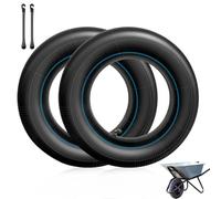 mizikuu 2 Pack Wheelbarrow Inner Tubes, 3.50/3.00-8 Replacement Tire Inner Tubes with Bent Valve Stem Heavy Duty Premium Inner Tube for Wheelbarrows, Lawn Mowers, Hand Trucks, Tractors and Golf Cart