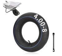 mizikuu 4.80/4.00-8 Tire Inner Tubes, 1 Pack Inner Tube Replacement With Bent Valve Stem Heavy Duty Premium Thickened Replacement Tire For Wheelbarrow, Hand Truck, Tool Cart, Garden Carts and more