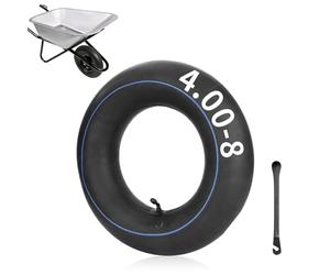 mizikuu 4.80/4.00-8 Tire Inner Tubes, 1 Pack Inner Tube Replacement With Bent Valve Stem Heavy Duty Premium Thickened Replacement Tire For Wheelbarrow, Hand Truck, Tool Cart, Garden Carts and more