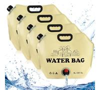 mizikuu 4 Pack Camping Water Container Bag, 8L Collapsible Water Container With Tap Outdoor Drinking Water Container for Outdoors for Sport, Hiking, Camping, BBQ, Picnic