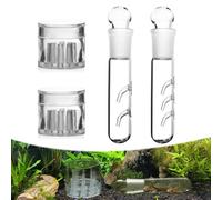 mizikuu 4 Pcs Planaria Trap, 2 Holes 3 Holes Clear Crystal Glass Planaria Trap Cathers 8 Holes Acrylic Snail Trap for Catching Planaria Snails, Leeches in the Aquarium