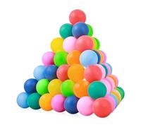 mizikuu 50 Pack Table Tennis Balls, 40mm Colorful Ping Pong Balls Plastic Games Training Ping Pong for Art Teaching Tools, for DIY Projects, festive Decorations, Toys for Children and Pets