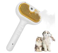 mizikuu Magic Wand Pet Hair Brush, 3 in 1 Rechargeable Cat Steam Brush with 200 Soft Round Head Massage Teeth Mist Massage Brush Dog Shedding Care Steam Grooming Brushes for Cats and Dog