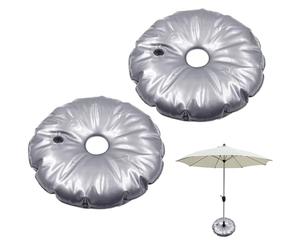 mizikuu Pack of 2 Hose Weight for Parasol Stand, 52 cm Umbrella Base Weight Fillable 9 Litres Water and Sand Weight Bag Umbrella Stand Weighted Sun Stand Base Weight Bag Beach Flags