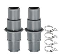 mizikuu Pack of 2 Pool Hose Connectors, 4 Pieces Hose Clamps Stainless Steel