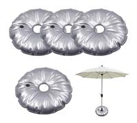 mizikuu Pack of 4 Hose Weight for Parasol Stand, 37 cm Umbrella Base Weight Fillable 3 Litres Water and Sand Weight Bag Umbrella Stand Weighted Sun Stand Base Weight Bag Beach Flags