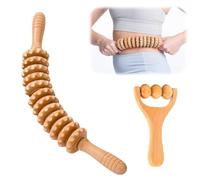 mizikuu Wood Massage Roller, Body Roller Cellulite CurvedWood Therapy MassageRoller Tools Wood Therapy MassageTools for Body Sculpting Fascia Release & Lymphatic Drainage Wooden Massager