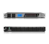 MIZISNR Power Sequencer, 20 Amps 10 Outlet Rack Mount Power Conditioner for Audio Equipment, 2000w Power Supply with 8 Independent Switches, 2P Surge Protector, External Switch, Voltage Display