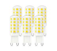 Mizlay G9 LED Bulbs 3W/580lm Rated B Energy-Efficient LED G9 Light Bulbs 28W 33W 40W 60W Halogen Replacement Energy Saving 2 Pin GU9 Capsule Bulbs 220-240V (Cool White 6000K, Pack of 6)