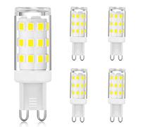 Mizlay G9 LED Bulbs No Flicker 3W Equivalent to 20W 25W 28W 33W Halogen Bulbs,G9 Light Bulbs Cool White 6000K,Not Dimmable,G9 Socket Engergy Saving Led Lamp,CRI>85,AC 220-240V,5 Pack (G9-2835-33LED)