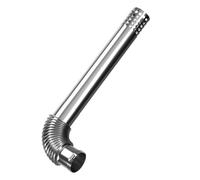 Mizudo VP030A0S-B Direct Vent Set, 3" OD Elbow & 19.7" Chimney Rain Cap, Gas Water Heater Vent Pipe, Stainless Steel, Rainproof, Silver