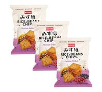Mizuho Rice & Beans Chips, Mexican Grilled Flavour, Gluten Free, No MSG Added, 90g, Pack of 3
