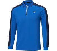 MIZUNO 2025 SHOWDOWN LONG SLEEVE POLO SHIRT - SURF THE WEB BLUE - 2XL