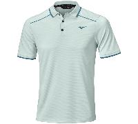 MIZUNO 2026 RIB KNITTED GOLF POLO SHIRT - PALE BLUE