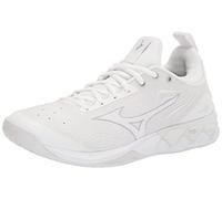 Mizuno 28 Wave Luminous Women's Volleyball Shoe 9 1/2 (0950), White/Silver, 7 UK