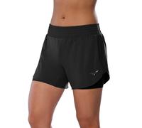 Mizuno 2in1 4.5 Running Shorts Women - Black, Size L