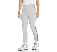 Mizuno Adult Men's Premier Piped Baseball Pant, Grey-Black, Medium