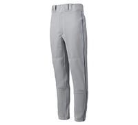 Mizuno Adult Men's Premier Piped Baseball Pant, Grey-Navy, Medium