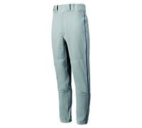 Mizuno Adult Men's Premier Piped Baseball Pant, Grey-Navy, Medium