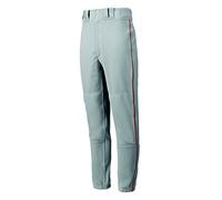 Mizuno Men's Premier Piped Baseball Pant – Grey-Red – X-Large