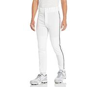 Mizuno Adult Men's Premier Piped Baseball Pant, White-Navy, X-Small