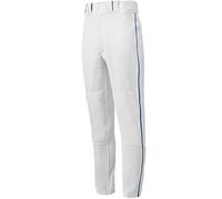 Mizuno Adult Men's Premier Piped Baseball Pant, White-Royal, Large