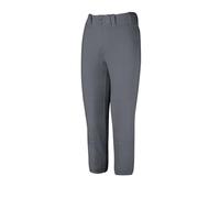 Mizuno Adult Women's Belted Low Rise Fastpitch Softball Pant, Dark Charcoal, Large
