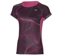 Mizuno Women's Aero Tee Running, Grape Wine, S
