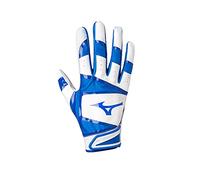 Mizuno B-303 Adult Baseball Batting Glove, White-Royal, X-Large