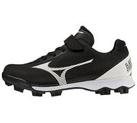 Mizuno Boys Wave Lightrevo Jr Baseball Shoe, black white, 10 Little Kid