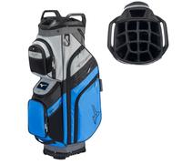 Mizuno BR-D4C 15-Way Full Feature Cart Bag, Brilliant Blue-Grey, Standard Size Golf Bag
