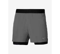 Mizuno Core 2in1 5.5 Shorts Grey Black - XL