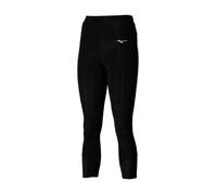 Mizuno Core 3/4 Tights Black - Comfortable, breathable running tights for active women, perfect for training and workouts.