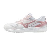 Mizuno Cyclone Speed 5 Women's Volleyball Shoes, White/Rose Elegance/Lava Falls