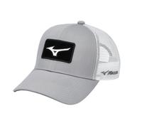 Mizuno Diamond Trucker Patch Hat Trucker Cap, Grey, White, One Size Unisex Adult