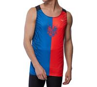 Mizuno DryAeroFlow Graphic Mens Running Vest Blue Run Breathable Tank Top