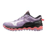 Mizuno Unisex Wave Mujin 9 Trail Running Shoe, Pastel Lilac/White/Sun Kissed Coral, 8.5 UK